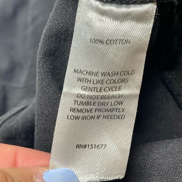 Oak Denim Paperbag Jean Shorts Women's Size Small Black High Rise Belted Casual - Picture 7 of 7